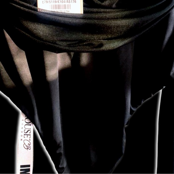 House of CB Black Emme Sheer Organza Tulle Bodysuit NWT - Picture 10 of 15